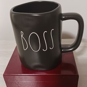 Rae Dunn Black BOSS Mug